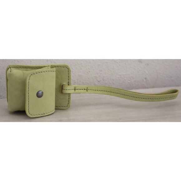 Free People Street Sounds Green Leather Case For Airpods + Earbuds - Picture 3 of 7